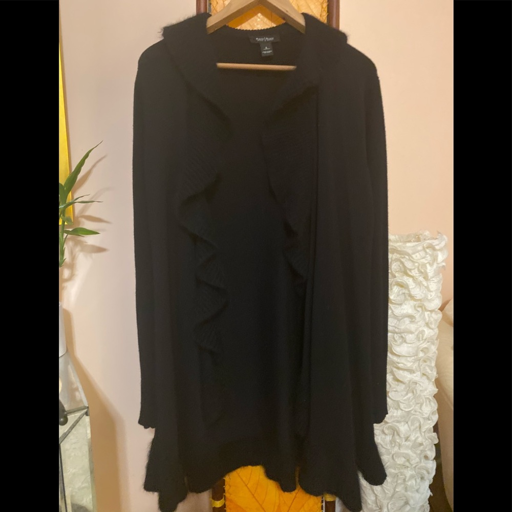 💐WHBM Angora Draped Ruffle Sweater L - Picture 3 of 5
